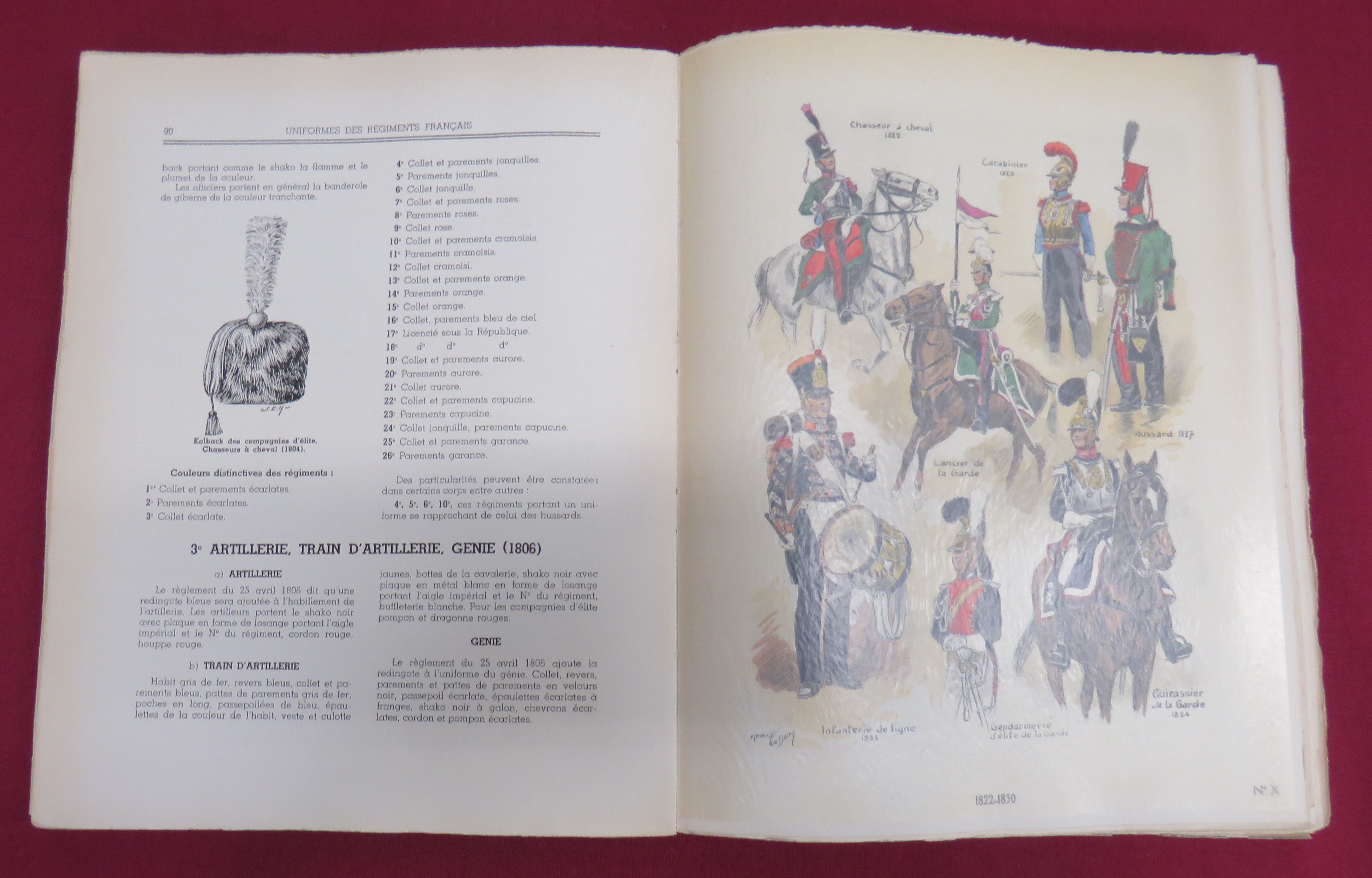 Uniformed des Regiments Francais de Louis XV a Nos Jours by Alex Cart. Scarce 1st Edition. No 33 - Image 2 of 2