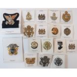 American and Commonwealth Cap Badges including white metal and gilt US Coast Guard on cap band ...