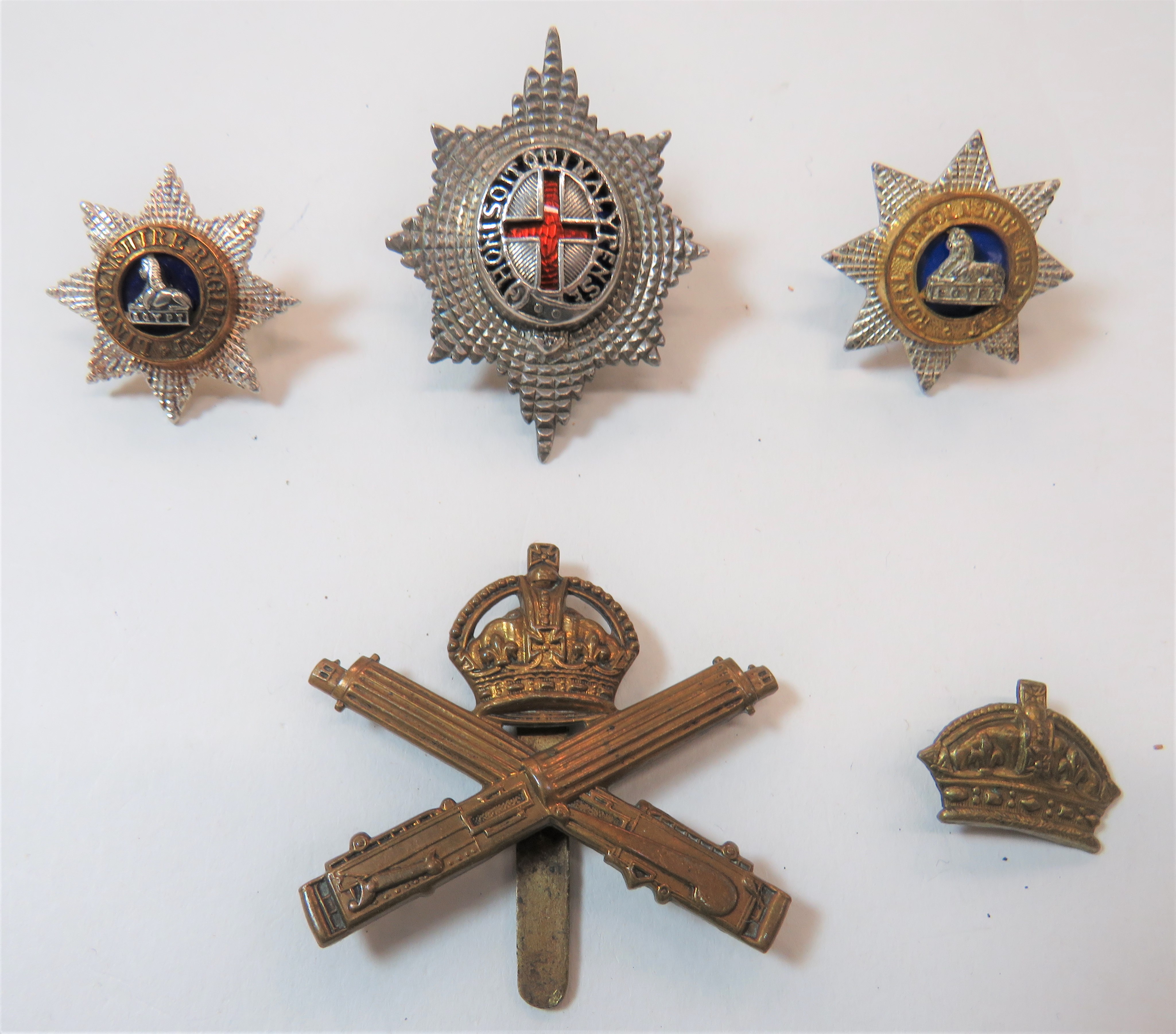 Small Number Of Badges Including Officer silvered and enamel Coldstream Guards ... Silvered, gilt