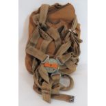Post War Parachute Harness And Pack cream tan webbing harness with large MK10 central release