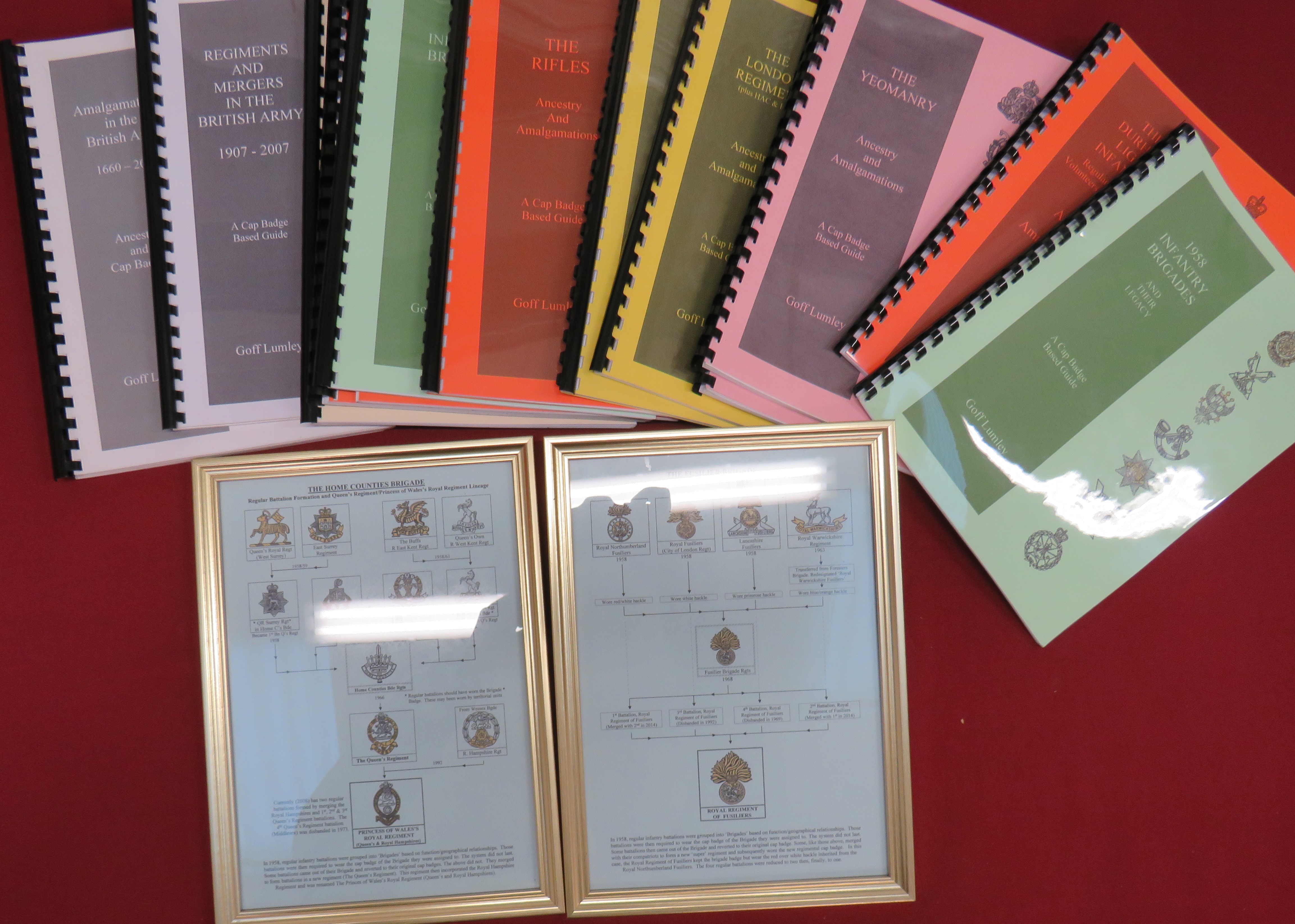 Selection of Privately Produced Military Badge Booklets Including the Durham Light Infantry ...