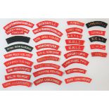 Infantry Shoulder Titles embroidery titles include Manchester ... East Lancashire ... West Yorkshire