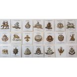 Infantry Cap Badges including bi-metal The Queens ... Brass Queens ... Bi-metal KC East Surrey ...