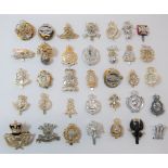 Anodised Cavalry, Yeomanry and Corps Cap Badges including QC 16th Queens Lancers ... QC RAC ... QC