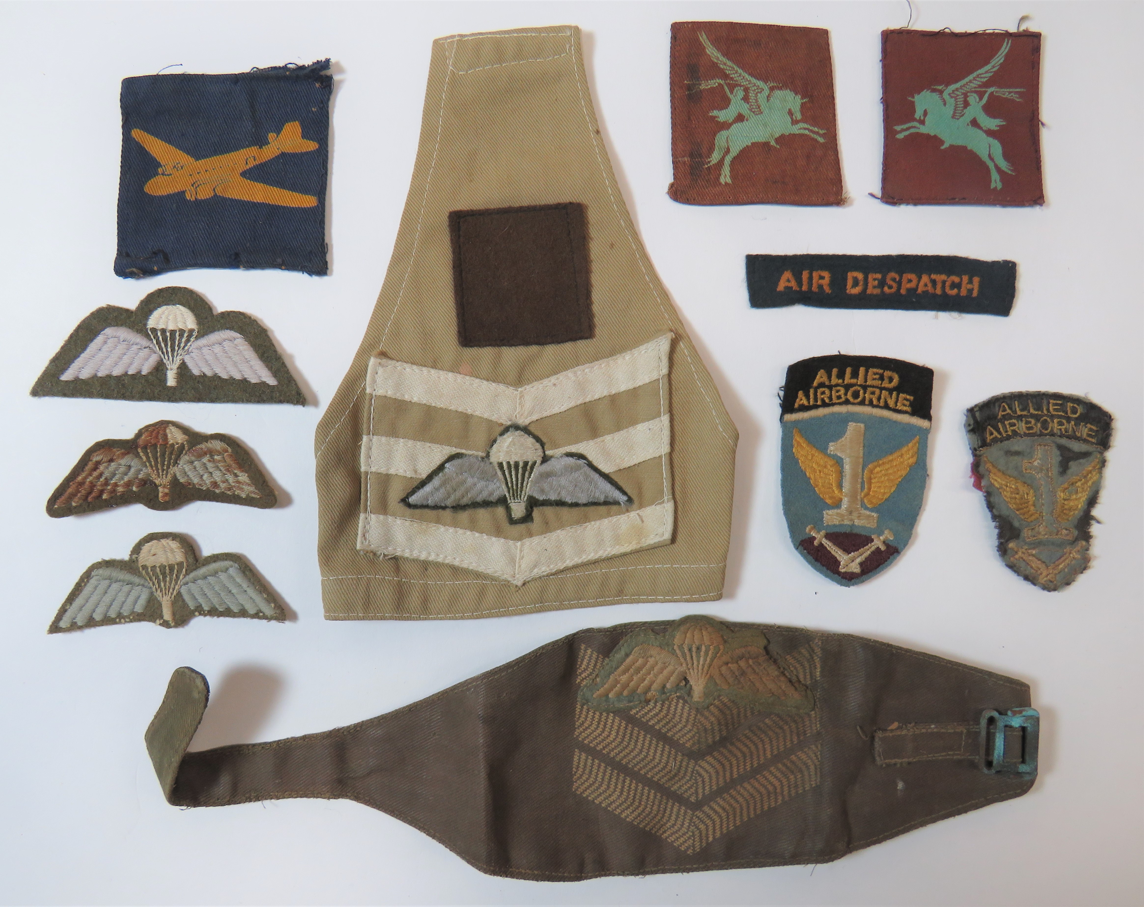 Airborne Formation Badges and Wings formation consist 2 x printed 1st & 6th Airborne Div ...