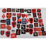 50 WW2 And Later British Formation Badges including embroidery 116 Royal Marine Infantry Brig ...