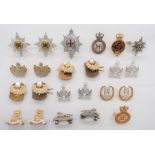 23 Various Post 1953 Officer Cap and Collar Badges cap include QC gilt and enamel Household