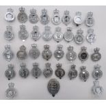 35 Post 1953 Police Constabulary Cap Badges plated QC examples include Cambridgeshire