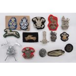 15 Items of Cavalry Arm Badges  including white metal 5th Dragoon Guards ... Silvered Vic crown