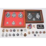 Collection Of 34 Various Fire And Police Badges including Fire Brigade chrome and enamel