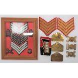 Guards Badges, Buckles And Belt Plates including bullion embroidery, QC mess dress Colour badge