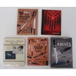 Five Various Knife Related Books consisting US Military Knives Bayonets & Machetes Book 3 & 4 by M H