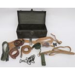 Selection of Various Slings And Equipment including leather, SMLE rifle sling dated 1940 ... Similar