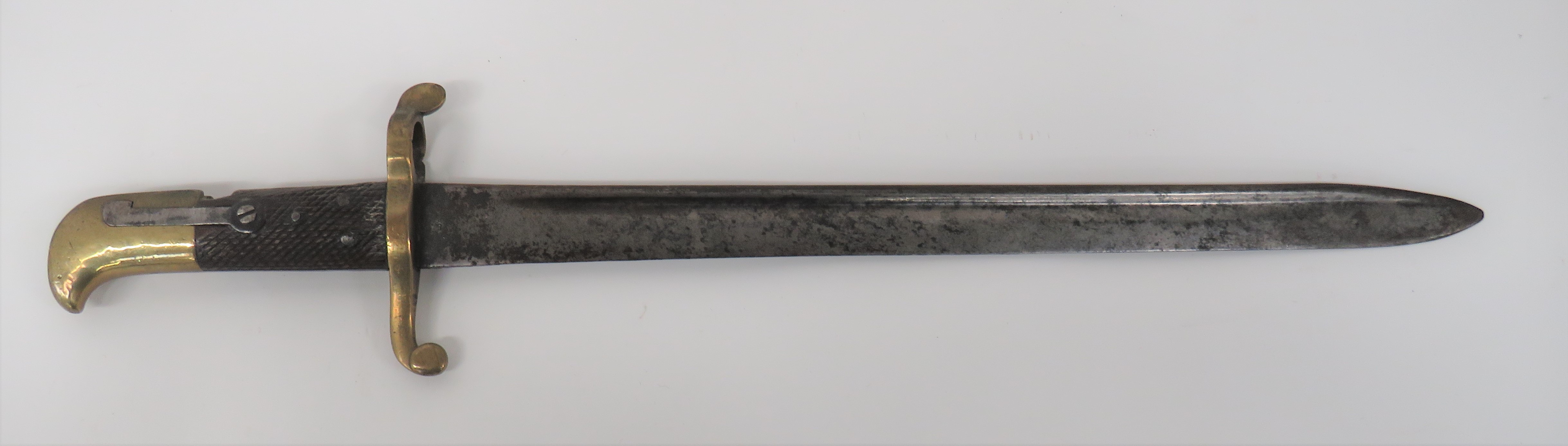 1897 Pattern Infantry Officer's Sword 32 1/2 inch, dumbell blade with central fuller.  Traces of - Image 3 of 3