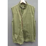 1944 Dated Parachutist's Jump Over Jacket green denim, full front zip, sleeveless over jacket.