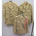 Hertfordshire Utility Pattern Service Dress And Two Post War Service Dress consisting khaki,