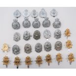 30 x Colonial And Other Police Cap Badges including 5 x chrome, QC Barbados Police ... 5 x chrome QC
