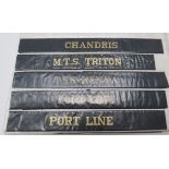 106 x Various Cap Tallies Including Shipping including Port Line ... Bland Line ... M/S Royal Viking