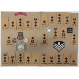 34 Items of Insignia For Kenya Police two display boards with good tabulated display of mostly cloth