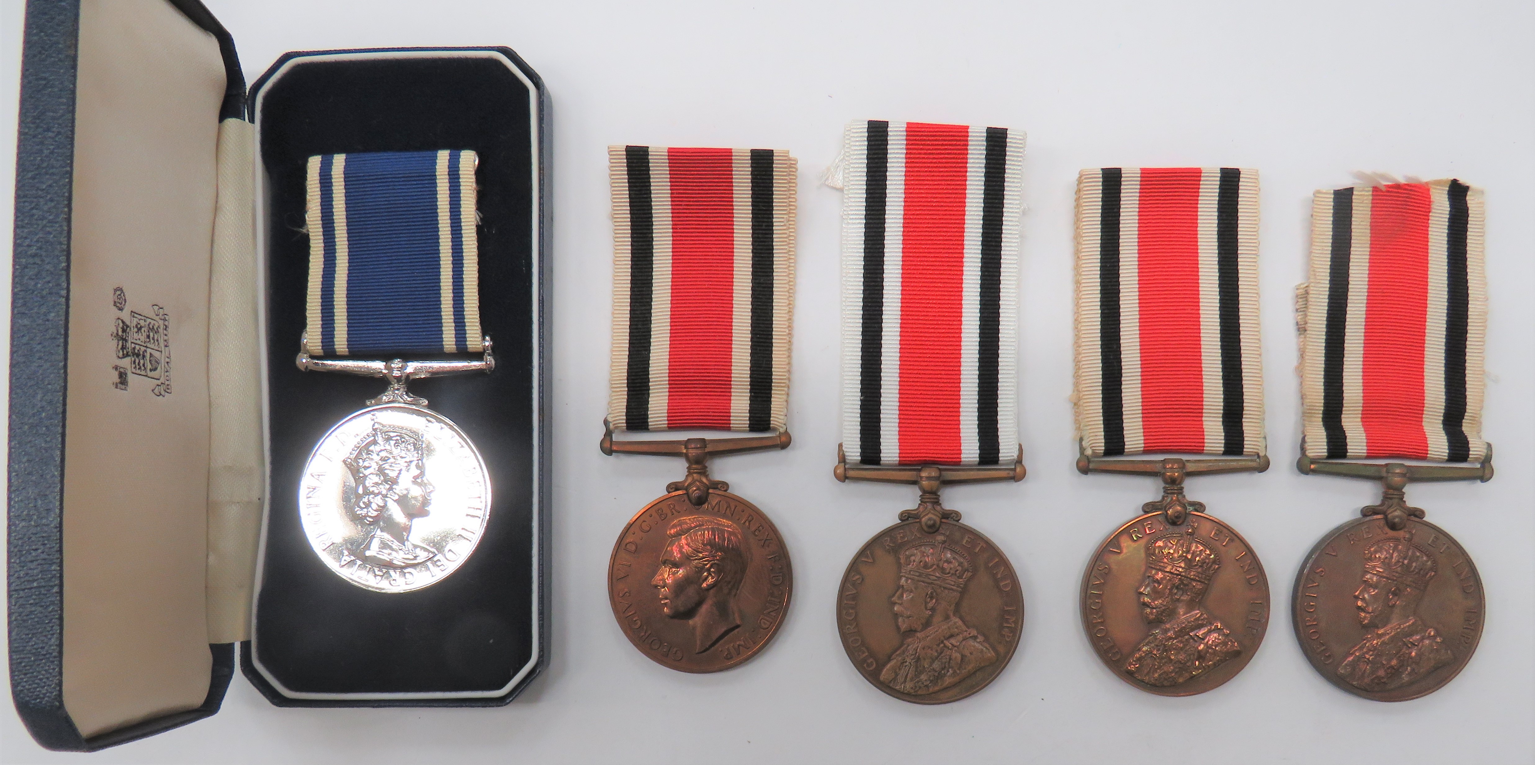 5 x Various Police Medals consisting Police LS & GC QEII named "Sergt. George J Warner" in box of