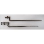 Early 19th Century India Brown Bess Bayonet 15 1/2 inch, triangular form blade.  Hollow ground