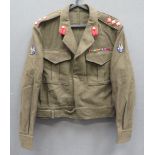 Attributable Private Purchase Ministry Of Supply Battledress Jacket khaki green woollen, single