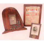 WW2 Propellor Picture Frame wooden propellor tip with cut out frame.  Central German picture.  Frame
