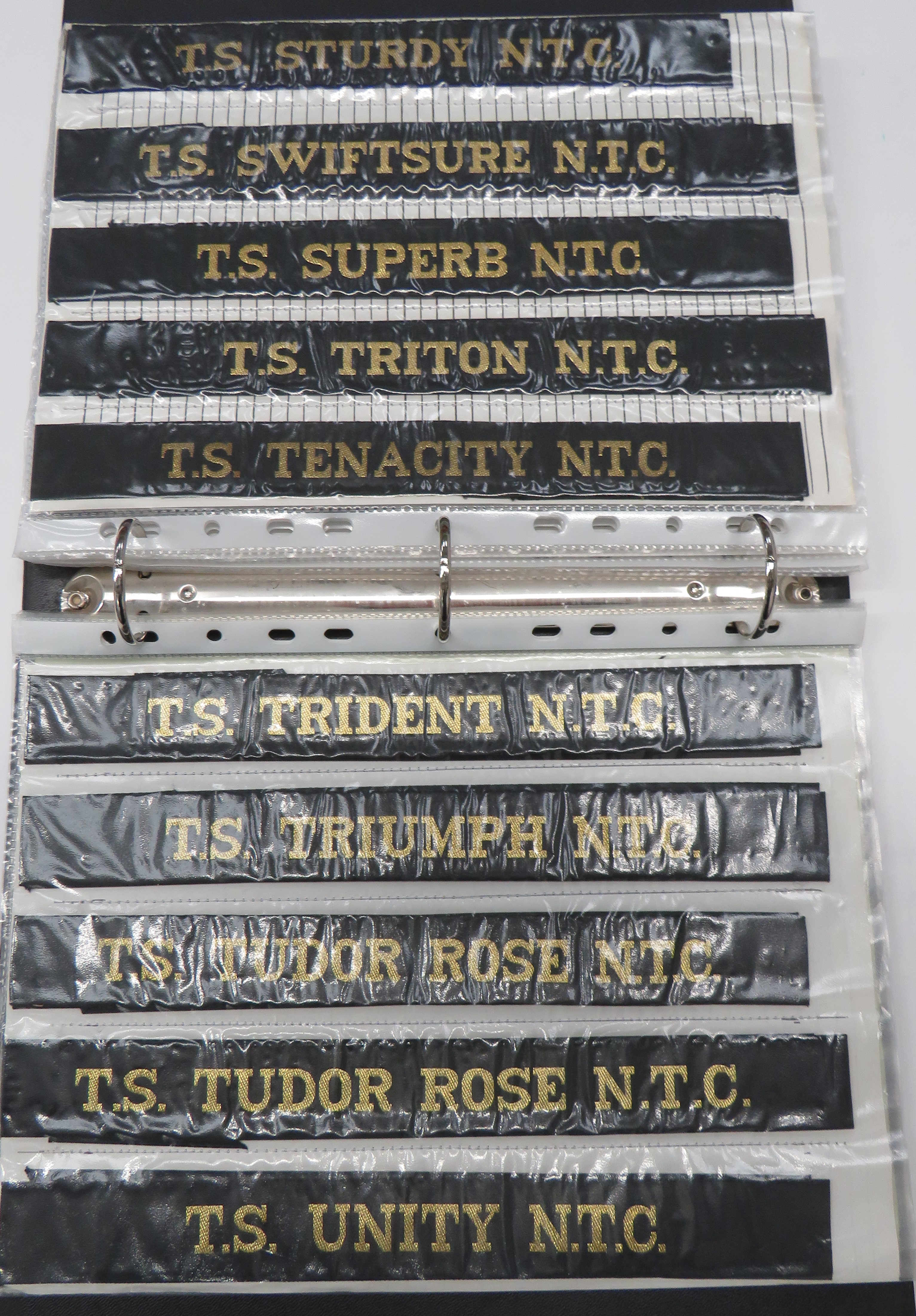 75 x Training Ship Cap Tallies including T.S. Active NTC ... T.S. Alert NTC ... T S Crusader NTC ... - Image 3 of 3