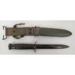 American M3 Combat Knife By Boker & Co 6 1/2 inch, re-blued, single edged blade with back edge