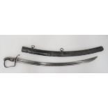 1796 Pattern Light Cavalry Trooper's Sword 31 3/4 inch, single edged, slightly curved blade with