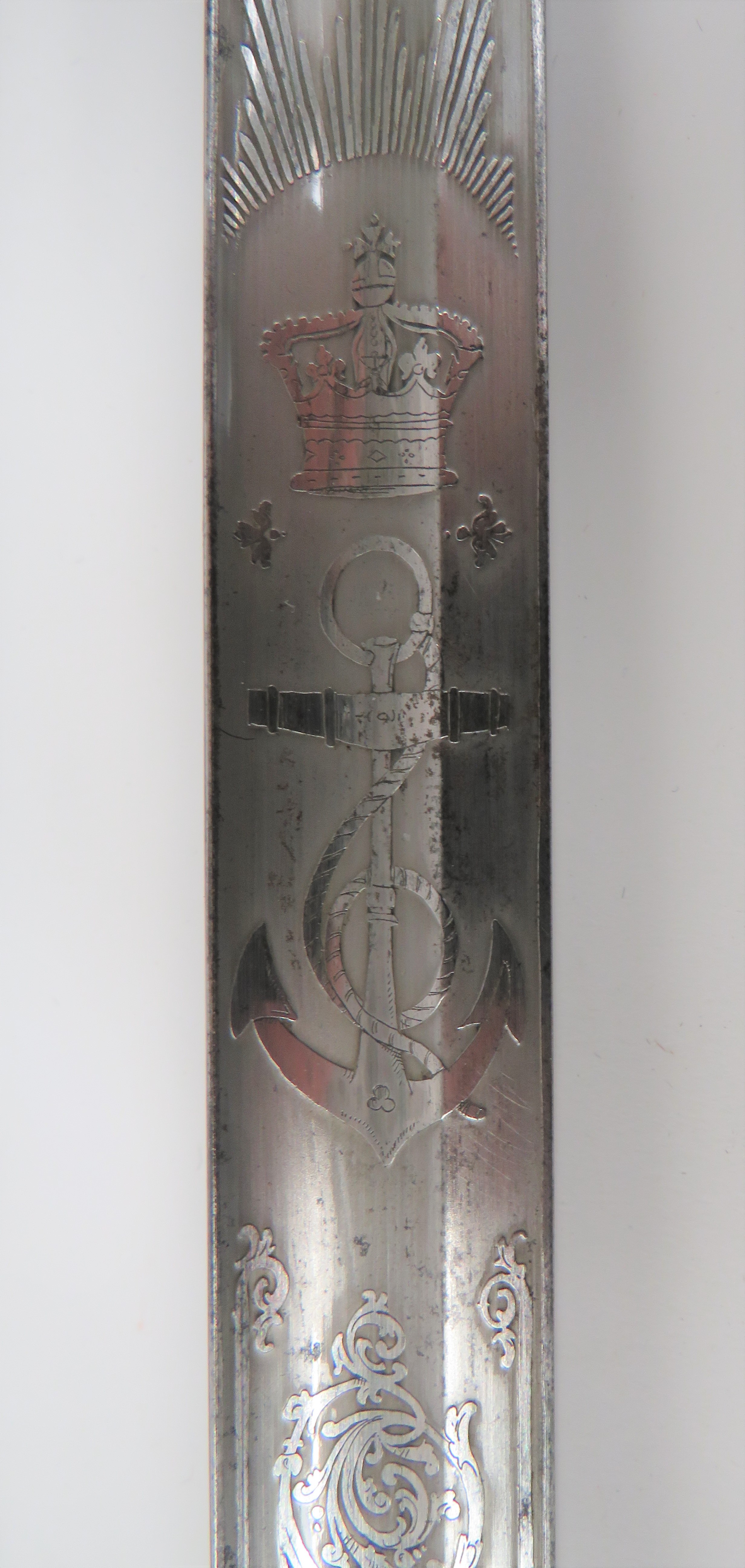 Attributed 1827 Pattern Victorian Royal Navy Officer's by Wilkinson 31 1/2 inch, single edged - Image 4 of 4