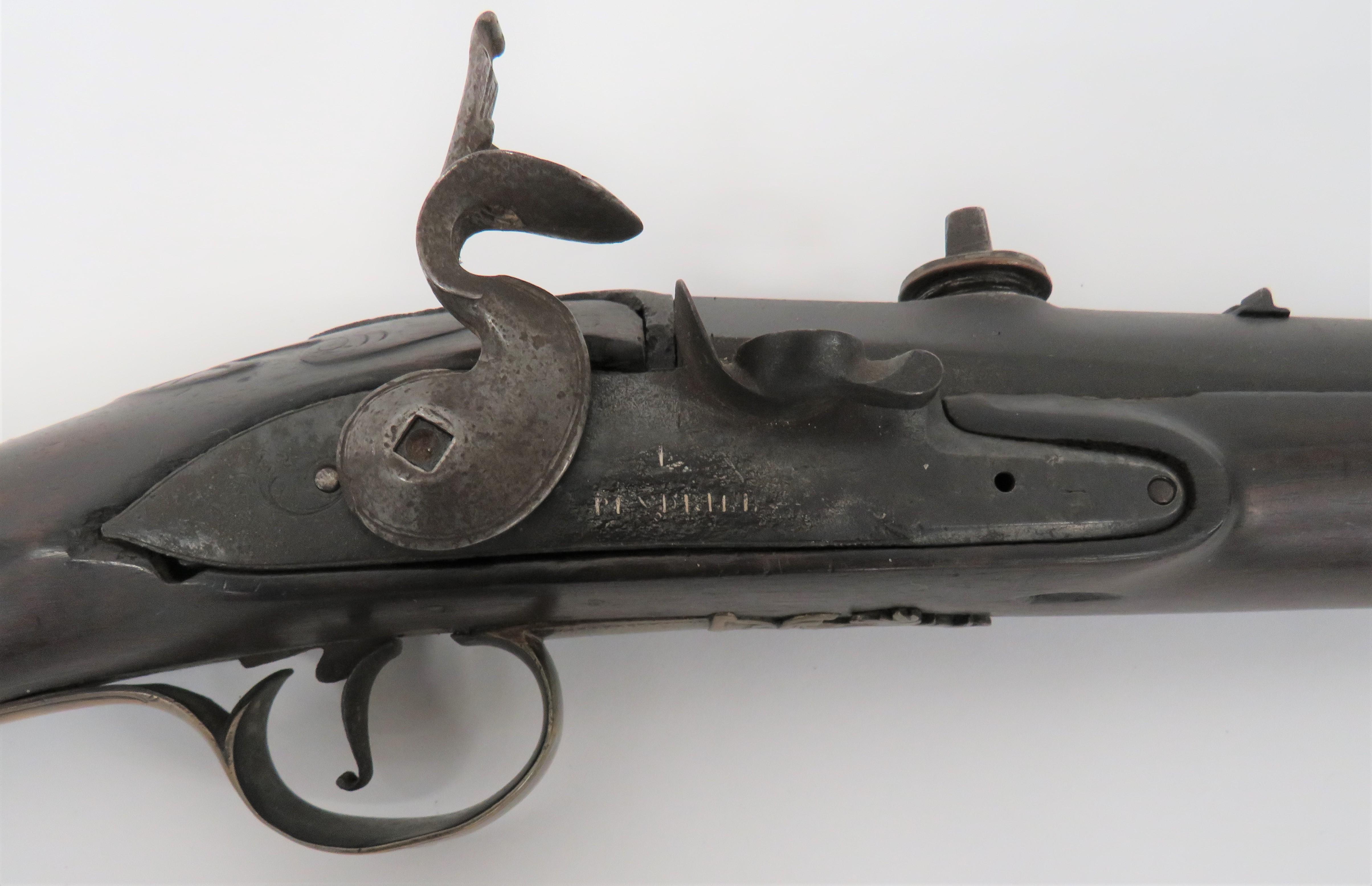 Rare Late 18th Century Breech Loading Flintlock Rifle 20 bore, 33 3/4 inch, rifled barrel.  Front - Image 2 of 6