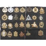 27 x Canadian Cap Badges including bi-metal KC Calgary Reg ... Brass KC 1st Tank Battalion