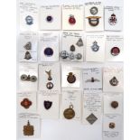 27 x Various Air Force And Civilian Lapel Badges gilt and enamel include Royal Aircraft