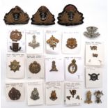 24 x Cap and Collar Badges including bullion embroidery KC Royal Navy ... Brass KC RAF ...