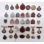 35 x Various Civilian Lapel Badges including 10 x plated and enamel, KC W.V.S. Civil Defence, brooch