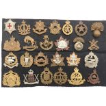 25 Canadian Cap Badges including brass Carleton York ... Brass KC Grenadier Guards Canada ...