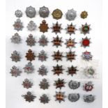 40 x Fire Brigade Badges including 14 x plated and enamel KC NFS ... 2 x brass and enamel KC NFS ...