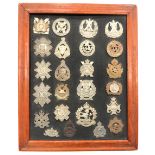 24 x Canadian Cap Badges including white metal Cameron Highlanders Of Ottawa (MG) ... Brass 48