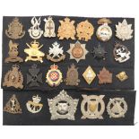 25 x Canadian Cap Badges including white metal KC A&S Canada ... Bi-metal Nova Scotia