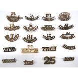 20 x Indian Shoulder Titles Including Pioneers brass titles include 34 Royal Sikh Pioneers ... 34