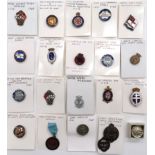 21 x Various Naval Orientated Lapel Badges gilt and enamel examples include Officiating Ministers RN