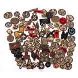 90 x Cloth Trade Badges embroidery examples within a wreath include BG ... SMG ... M ... B ...