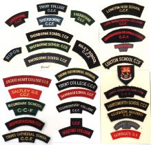 30 x Embroidery CCF Titles embroidery titles including Riley School CCF ... Ripon ... Roundhay