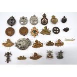 23 x Various African And Other Badges cap badges include brass British South Africa Police ...