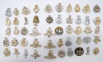 50 x Anodised Corps Cap Badges including QC Army Catering Corps ... QC RASC ... QC Army Apprentice