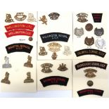 31 x CCF & OTC Cap Badges And Titles cap badges include brass Wellington College ... Anodised