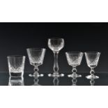 A part suite of Stuart Crystal cut glass Glengarry Cambridge pattern, comprising eight 3½in.