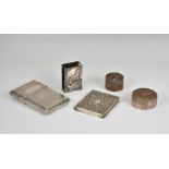 A Victorian silver cigar case of rectangular form, finely chased foliate decoration, pull-off cover,