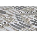 A suite of silver Kings pattern flatware Viner's Ltd, Sheffield, 1963, eight settings comprising